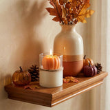 3" Pumpkin Pumpkin And Latte Scented Mini Pumpkin Candle In Clear Glass Jar