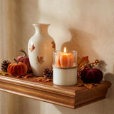 3" Pumpkin Autumn Harvest Scented Mini Pumpkin Candle In Clear Glass Jar