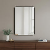 36" Black Aluminum Framed Accent Mirror