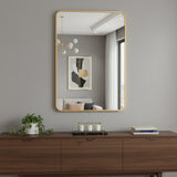 36" Gold Aluminum Framed Accent Mirror