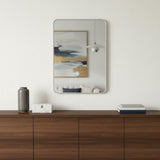 36" Silver Aluminum Framed Accent Mirror