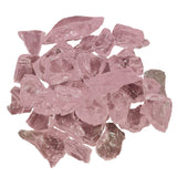 Pink Round Reflective Fire Pit Glass