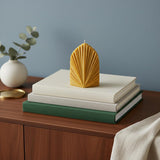 6" Gold Lily of the Valley Scented Dimensional Palm Leaf Candle