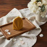 6" Gold Day at the Spa Scented Dimensional Palm Leaf Candle