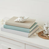6" Light Blue Unscented Soy Wax Candle In White Resin Novelty Holder