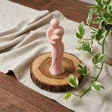 2" Peach Creamy Vanilla Scented Mother And Child Dimensional Candle