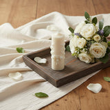 2" Ivory Cashmere Plum Scented Candle Round Pillar