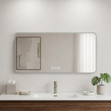 24" Lighted Frameless Anti Fog Bathroom Vanity Mirror