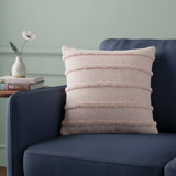 20" Pink And Blush Striped Cotton Throw Pillow Cover