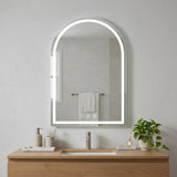28" Arch Lighted Frameless Bathroom Vanity Mirror