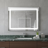 24" Lighted Frameless Anti Fog Bathroom Vanity Mirror