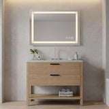 27" Lighted Frameless Anti Fog Bathroom Vanity Mirror