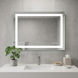 31" Lighted Frameless Anti Fog Bathroom Vanity Mirror