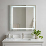 35" Lighted Frameless Bathroom Vanity Mirror