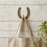 4" Antiqued Gold Cast Iron Horseshoe Wall Hook