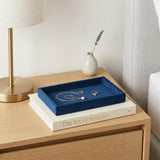 9" Blue Velvet Handmade Trinket Tray