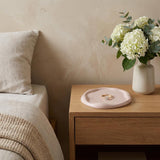 7" Pale Pink Resin Handmade Round Trinket Tray