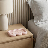 7" Pale Pink Resin Handmade Scalloped Trinket Tray