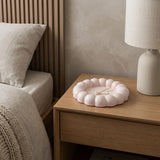 5" Pale Pink Resin Handmade Round Trinket Tray