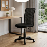 Black Adjustable Height Swivel Rolling Office Chair