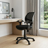 Black Adjustable Height Swivel Rolling Office Chair