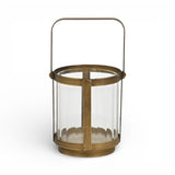 Frosted Glass Bronze Lantern Hanging Light