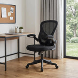 Black Adjustable Height Swivel Rolling Office Chair