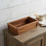 12" Brown Solid Wood Organizing Box