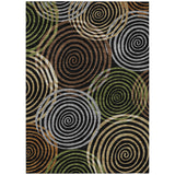 3' X 5' Black And Brown Geometric Washable Indoor Outdoor Area Rug