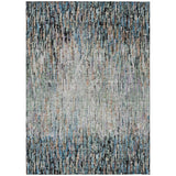 5' X 8' Black And Gray Striped Washable Indoor Outdoor Area Rug