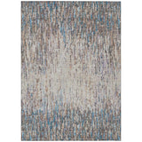3' X 5' Taupe And Brown Striped Washable Indoor Outdoor Area Rug