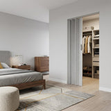 80" X 32" Gray PVC Accordion Door