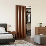 80" X 32" Walnut PVC Accordion Door