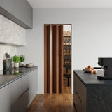 80" X 36" Walnut PVC Accordion Door