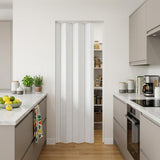 80" X 48" White PVC Accordion Door