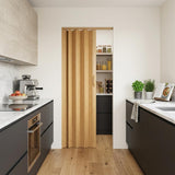 80" X 48" Golden Brown PVC Accordion Door