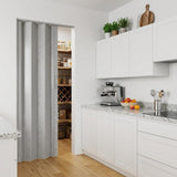 80" X 48" Granite Gray PVC Accordion Door