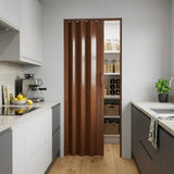 80" X 48" Walnut PVC Accordion Door