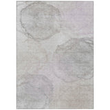 5' X 8' Beige And Ivory Abstract Washable Indoor Outdoor Area Rug