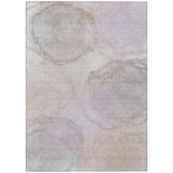 8' X 10' Taupe And Beige Abstract Washable Indoor Outdoor Area Rug