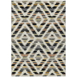 3' X 5' Black And Ivory Tribal Washable Indoor Outdoor Area Rug