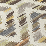 3' X 5' Chocolate And Ivory Tribal Washable Indoor Outdoor Area Rug