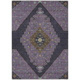 8' X 10' Plum And Purple Geometric Washable Indoor Outdoor Area Rug