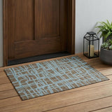 3' X 5' Chocolate And Brown Abstract Washable Indoor Outdoor Area Rug