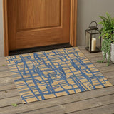 3' X 5' Gold And Copper Abstract Washable Indoor Outdoor Area Rug