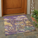 3' X 5' Purple And Plum Trees Washable Indoor Outdoor Area Rug