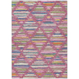 5' X 8' Blush And Ivory Southwestern Washable Indoor Outdoor Area Rug