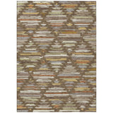 3' X 5' Chocolate And Gray Southwestern Washable Indoor Outdoor Area Rug