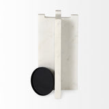 11" White Marble Tabletop Candle Holder