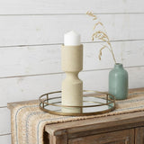 11" Beige Metal Tabletop Votive Candle Holder